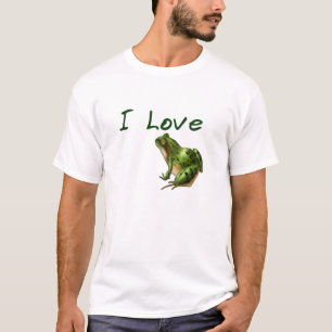 T-shirt J'aime la pièce en t de grenouilles