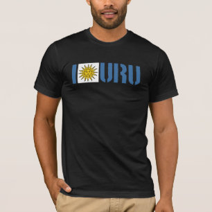 T-shirt J'aime la pièce en t de l'URUGUAY