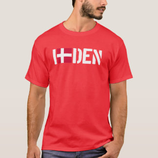 T-shirt J'aime la pièce en t du DANEMARK