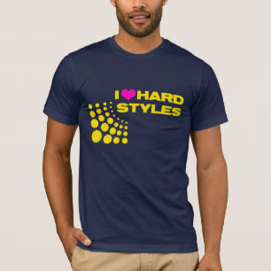 T-shirt J'aime la pièce en t dure de styles