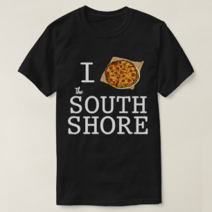 T-shirt J'aime la Pizza de Bar du South Shore MA
