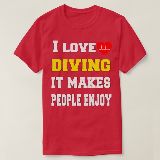 T-shirt J'aime la plongée Il fait profiter les gens 1 (Design devant)