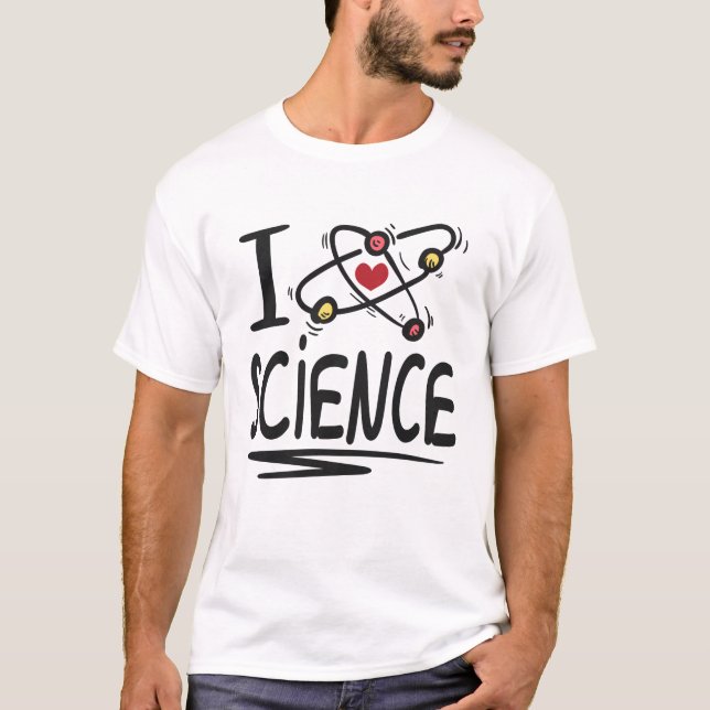 T-shirt J'aime la science (Devant)