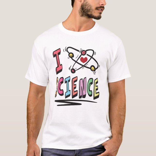 T-shirt J'aime la science (Devant)
