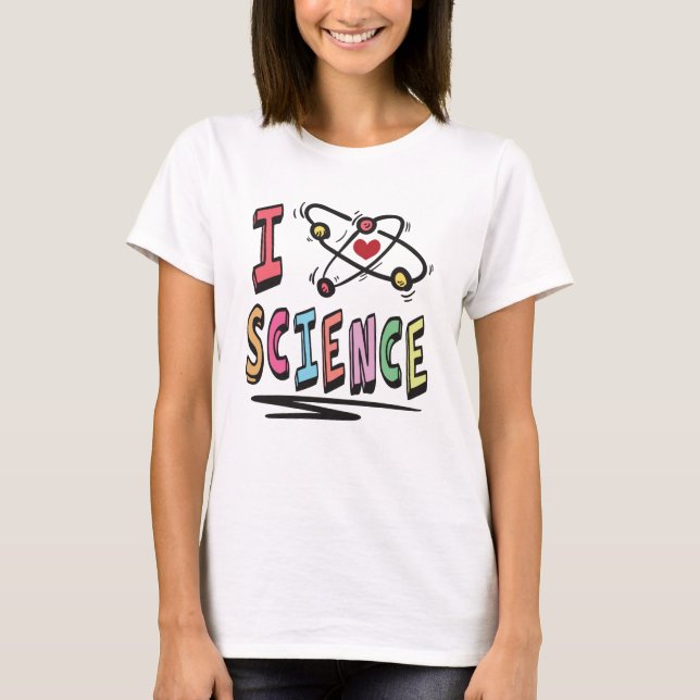 T-shirt J'aime la science (Devant)