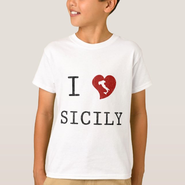 T-shirt J'aime la Sicile (Devant)