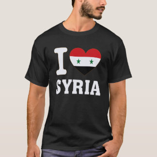 T-shirt J'aime la Syrie Cœur Souvenir Amoureux Fierté Voya