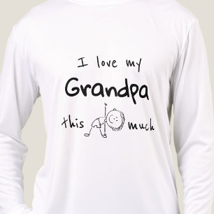 T-shirt J'aime la typographie de mon grand-père nommée gra