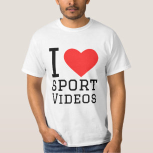 T-shirt J'aime la vidéo de sport