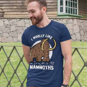 T-shirt J'Aime Laine Les Mammoths Drôle Préhistorique