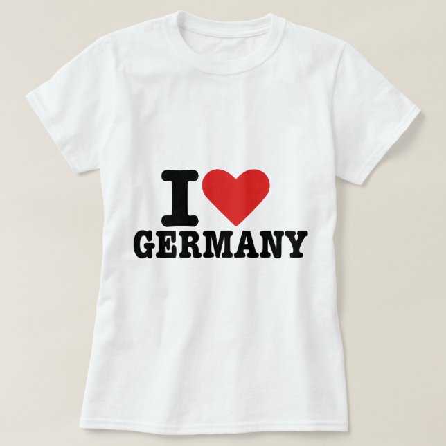 T-shirt J'aime l'Allemagne (Design devant)