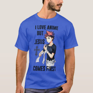 T-shirt J'Aime L'Anime Mais Jésus Est Le Premier Japa Chré