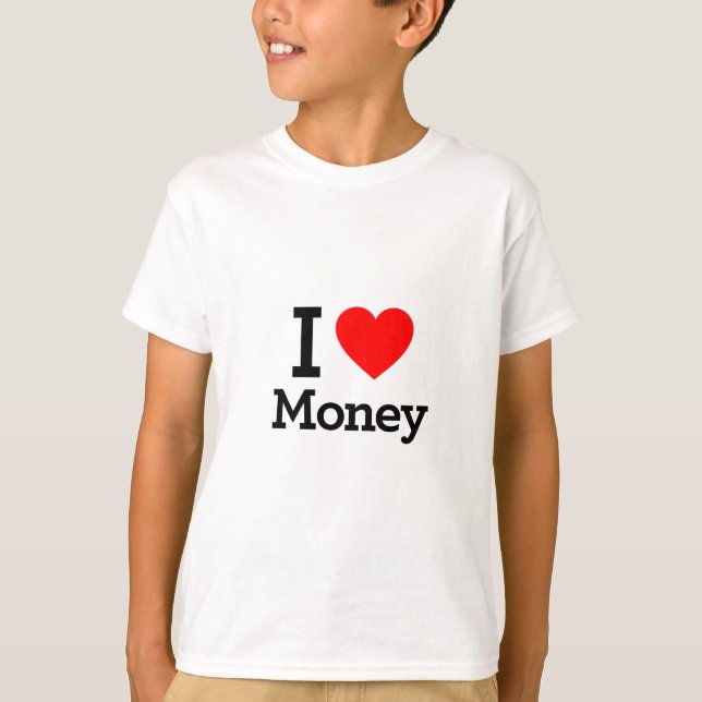 T-shirt J'aime l'argent (Devant)