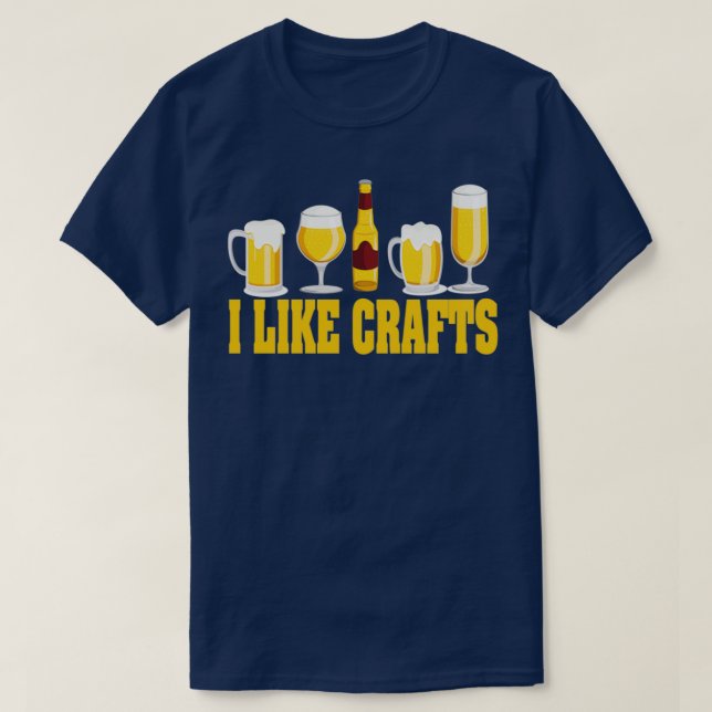 T-shirt J'aime l'artisanat de la bière artisanat (Design devant)