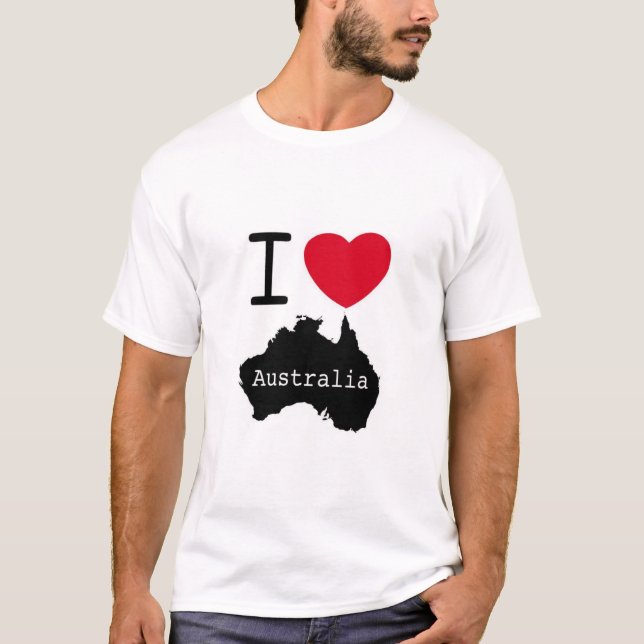 T-shirt J'aime l'Australie (Devant)