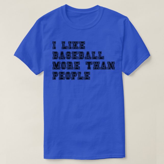 T-shirt J'Aime Le Baseball Plus Que Les Gens 1 (Design devant)
