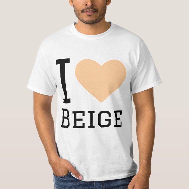 T-shirt J'aime le beige (Devant)