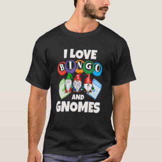 T-shirt J'aime le Bingo et les gnomes