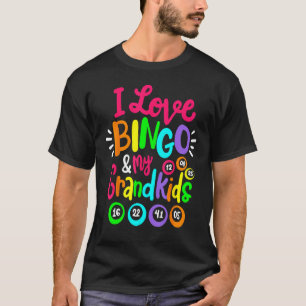 T-shirt J'Aime Le Bingo Et Mes Petits-Enfants Joueuses De 