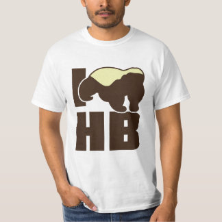 T-shirt j'aime le blanc de blaireau de miel