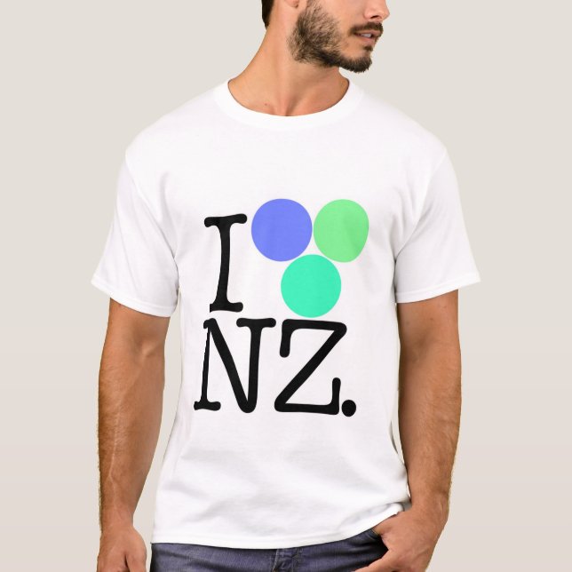 T-shirt J'aime le bleu de NZ (Devant)