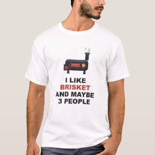 T-shirt J'aime le Brisket Et Peut-être 3 Personnes