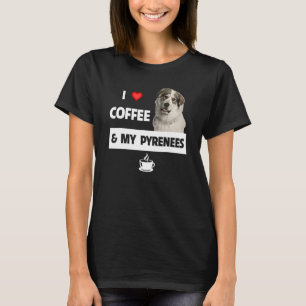 T-shirt J'Aime Le Café Et Mes Grands Pyrénées Maman Papa A