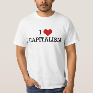 T-shirt J'aime le capitalisme drôle Coeur politique T-shi