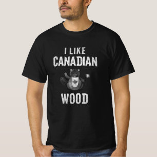 T-shirt J'aime le castor canadien du bois Québec