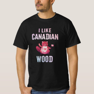 T-shirt J'aime le castor de bois canadien autochtone