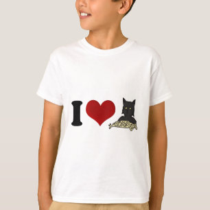 T-shirt J'aime le chat de spaghetti
