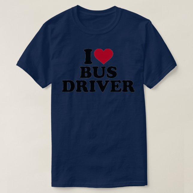 T-shirt J'aime le chauffeur de bus 2 (Design devant)