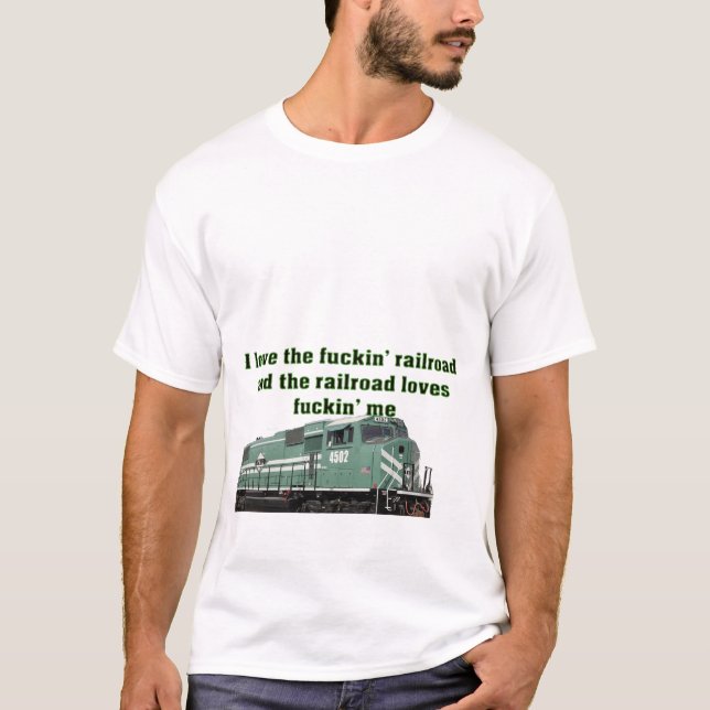 T-shirt J'aime le chemin de fer (Devant)