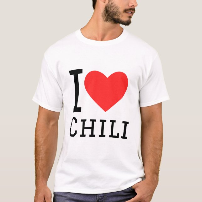 T-shirt J'aime le chili (Devant)