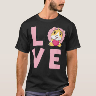 T-shirt J'aime le cochon de Guinée J'aime le cobaye