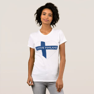 T-SHIRT J'AIME LE COEUR DE LA FINLANDE