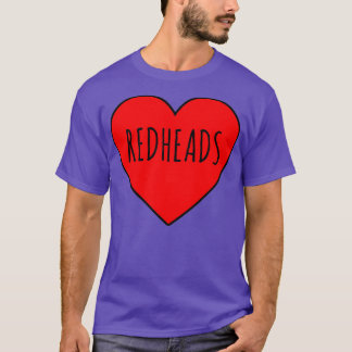 T-shirt J'aime le coeur des rousses
