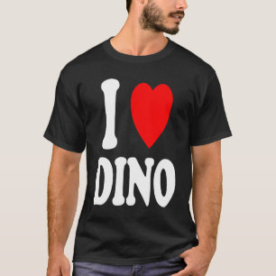 T-shirt J'Aime Le Coeur Dino Mignonne Couple Épouse