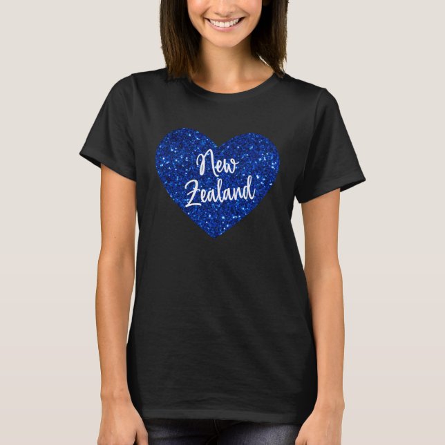 T-shirt J'aime le coeur néo-zélandais (Devant)
