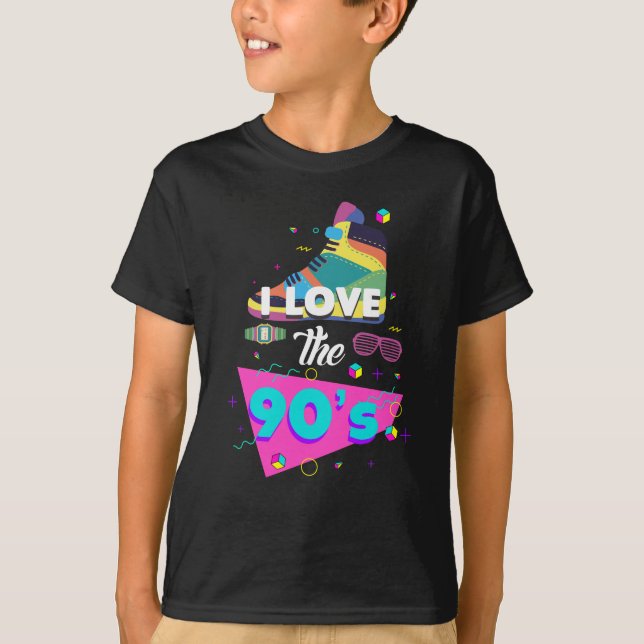 T-shirt J'aime le costume rétro des années 90 (Devant)