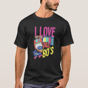 T-shirt J'Aime Le Costume Theme Party Des Années 80 Vintag