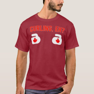 T-shirt J'aime le curling CURLING EH pour les Canadiens Ca