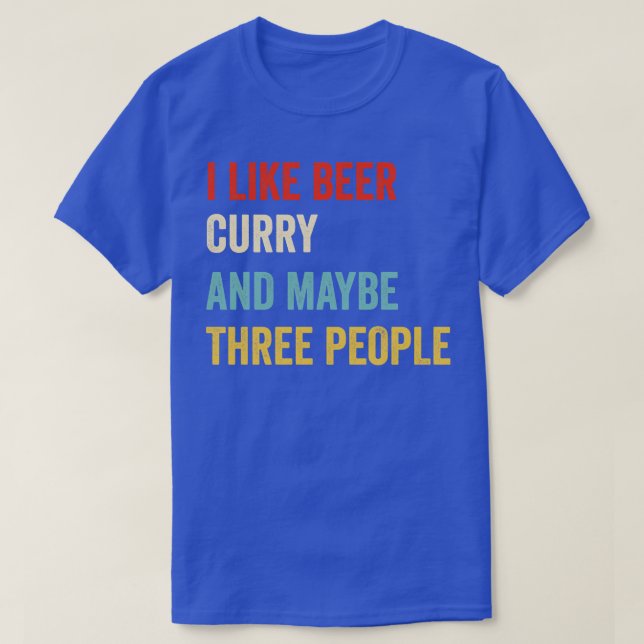 T-shirt J'Aime Le Curry De Bière (Design devant)