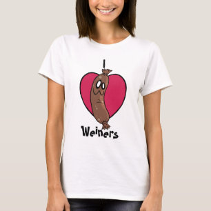 T-shirt J'aime le dessus de Weiners