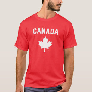 T-shirt J'aime le drapeau canadien minimaliste du Canada