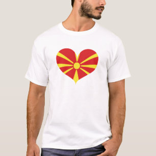 T-shirt J'aime le drapeau de la Macédoine du Nord