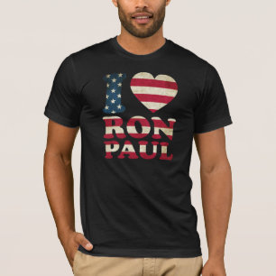 T-shirt J'aime le drapeau de Ron Paul