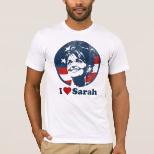T-shirt J'aime le drapeau de Sarah