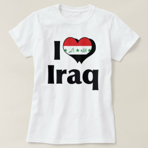 T-shirt J'aime le drapeau irakien