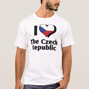 T-shirt J'Aime Le Drapeau Tchèque